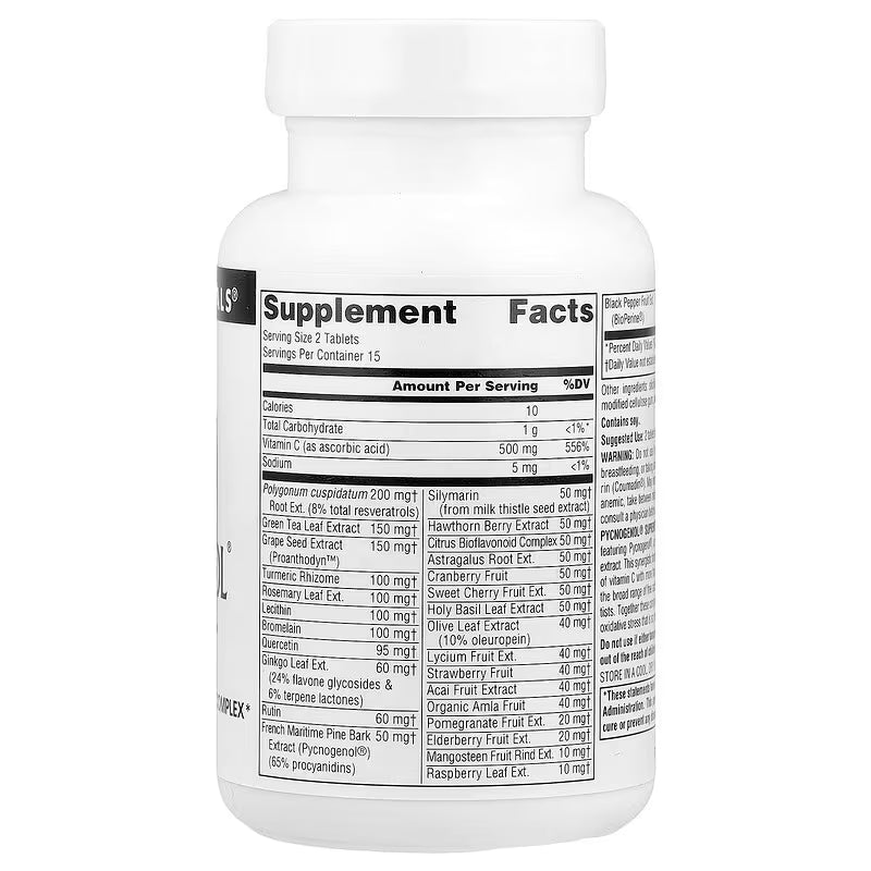Pycnogenol Supreme // 30 Tablets Source Naturals NTS Newtown Supplement Store Sydney