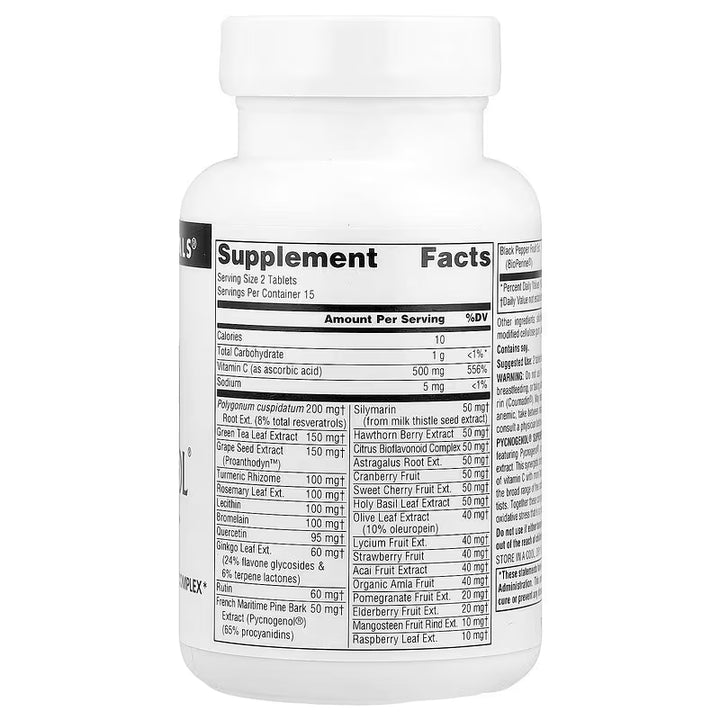 Pycnogenol Supreme // 30 Tablets Source Naturals NTS Newtown Supplement Store Sydney