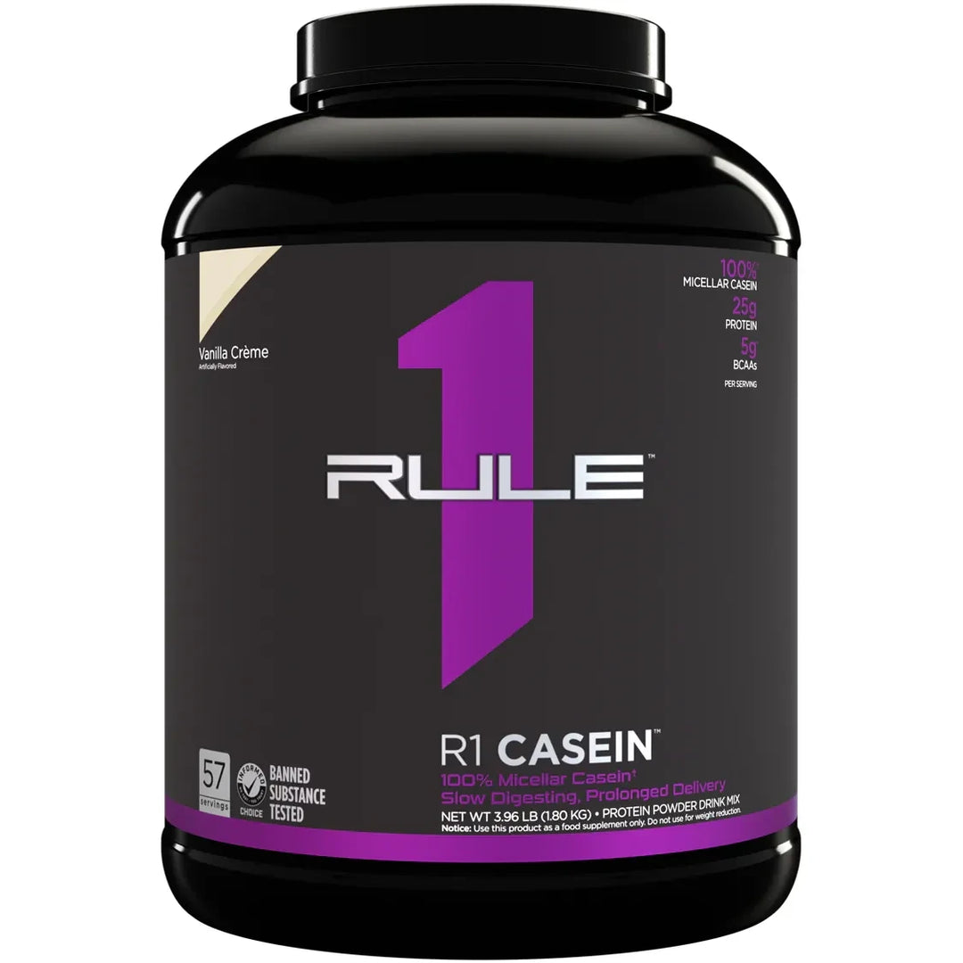 R1 CASEIN // Slow Release Protein Rule 1 Vanilla Creme / 4 LB NTS Newtown Supplement Store Sydney