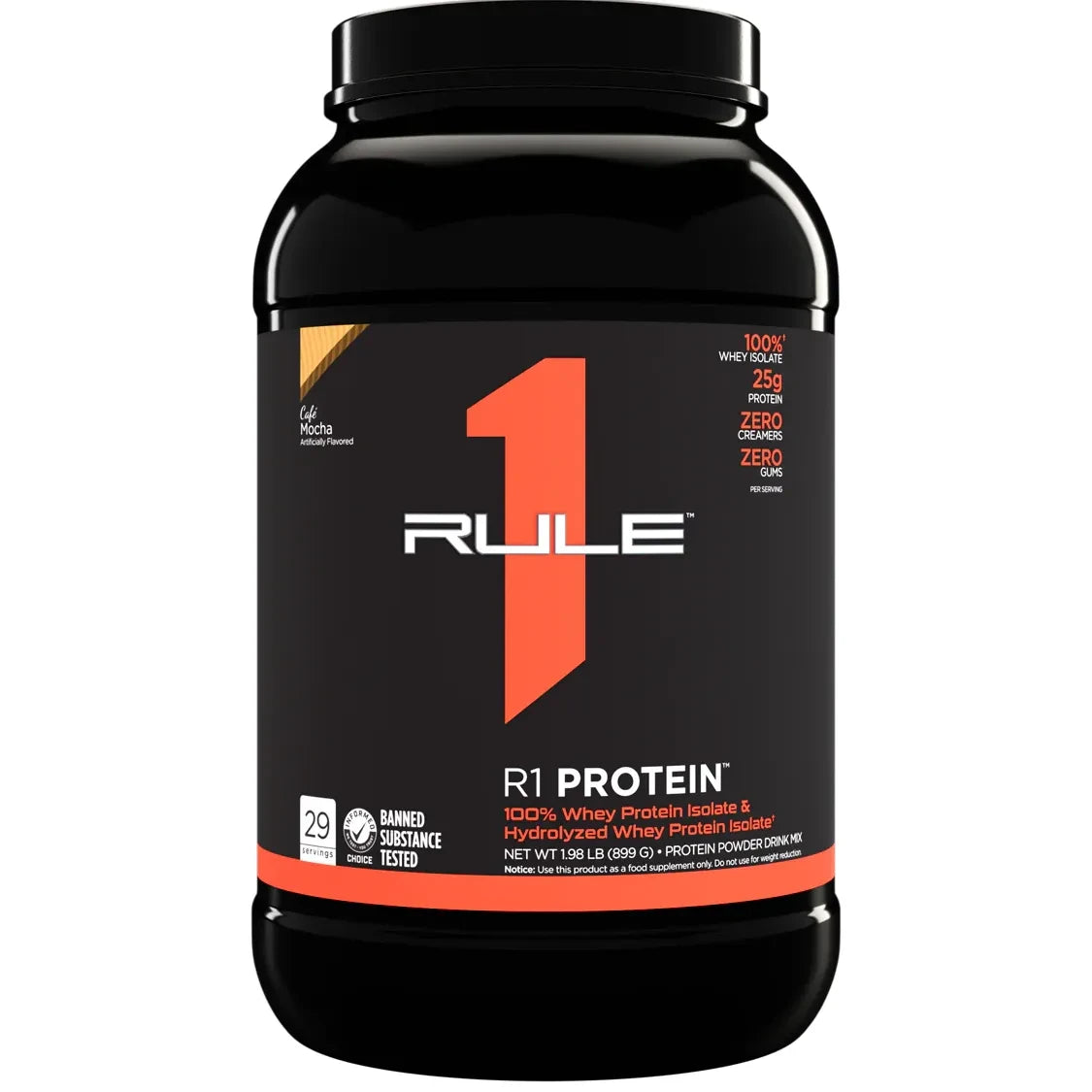 R1 PROTEIN // Whey Protein Isolate &amp; Hydrolyzed 2 LB Rule 1 Cafe Mocha / 2 LB NTS Newtown Supplement Store Sydney