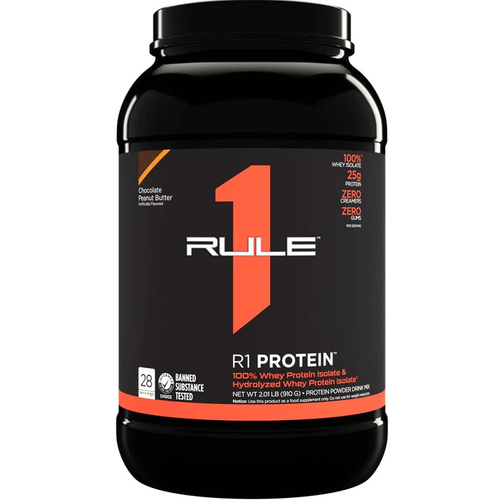 R1 PROTEIN // Whey Protein Isolate &amp; Hydrolyzed 2 LB Rule 1 Chocolate Peanut Butter / 2 LB NTS Newtown Supplement Store Sydney