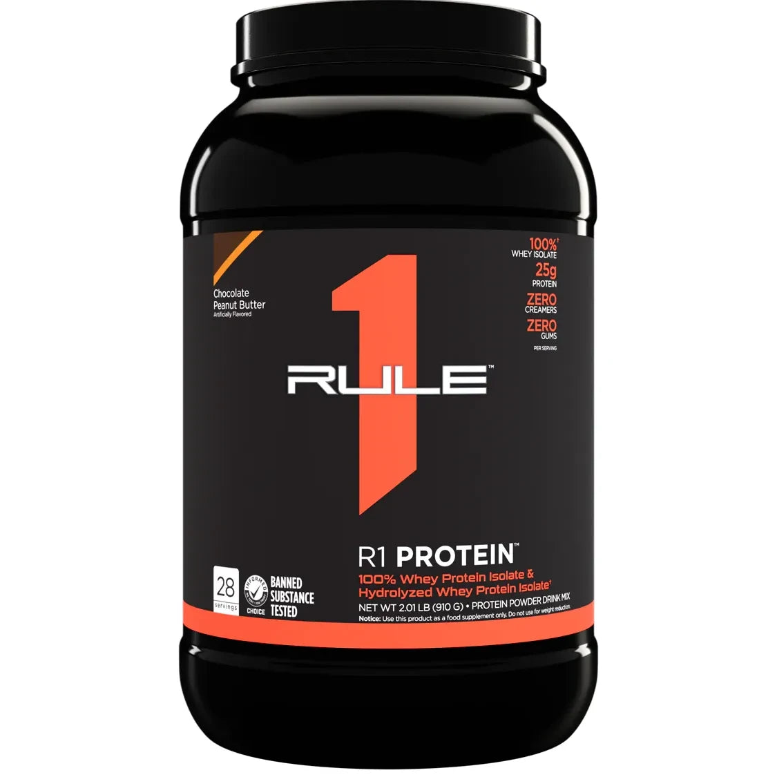 R1 PROTEIN // Whey Protein Isolate & Hydrolyzed 2 LB Rule 1 Chocolate Peanut Butter / 2 LB NTS Newtown Supplement Store Sydney