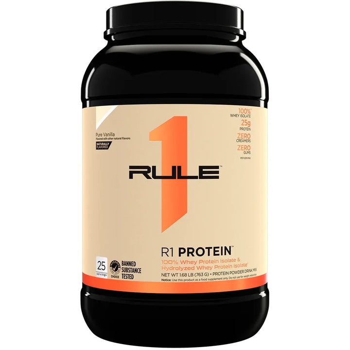 R1 PROTEIN // Whey Protein Isolate &amp; Hydrolyzed 2 LB Rule 1 Naturally Plain / 2 LB NTS Newtown Supplement Store Sydney