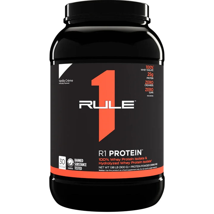 R1 PROTEIN // Whey Protein Isolate &amp; Hydrolyzed 2 LB Rule 1 Vanilla Creme / 2 LB NTS Newtown Supplement Store Sydney