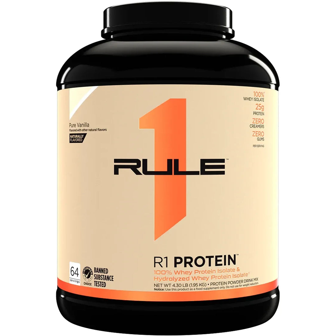 R1 PROTEIN // Whey Protein Isolate &amp; Hydrolyzed  5 LB Rule 1 NATURALLY PLAIN / 5 LB NTS Newtown Supplement Store Sydney