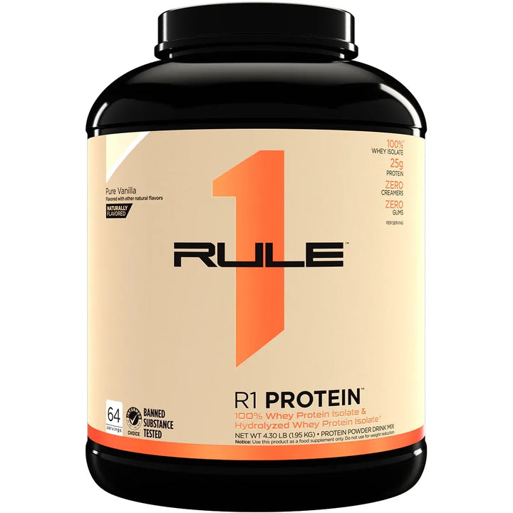 R1 PROTEIN // Whey Protein Isolate &amp; Hydrolyzed  5 LB Rule 1 NATURALLY PLAIN / 5 LB NTS Newtown Supplement Store Sydney