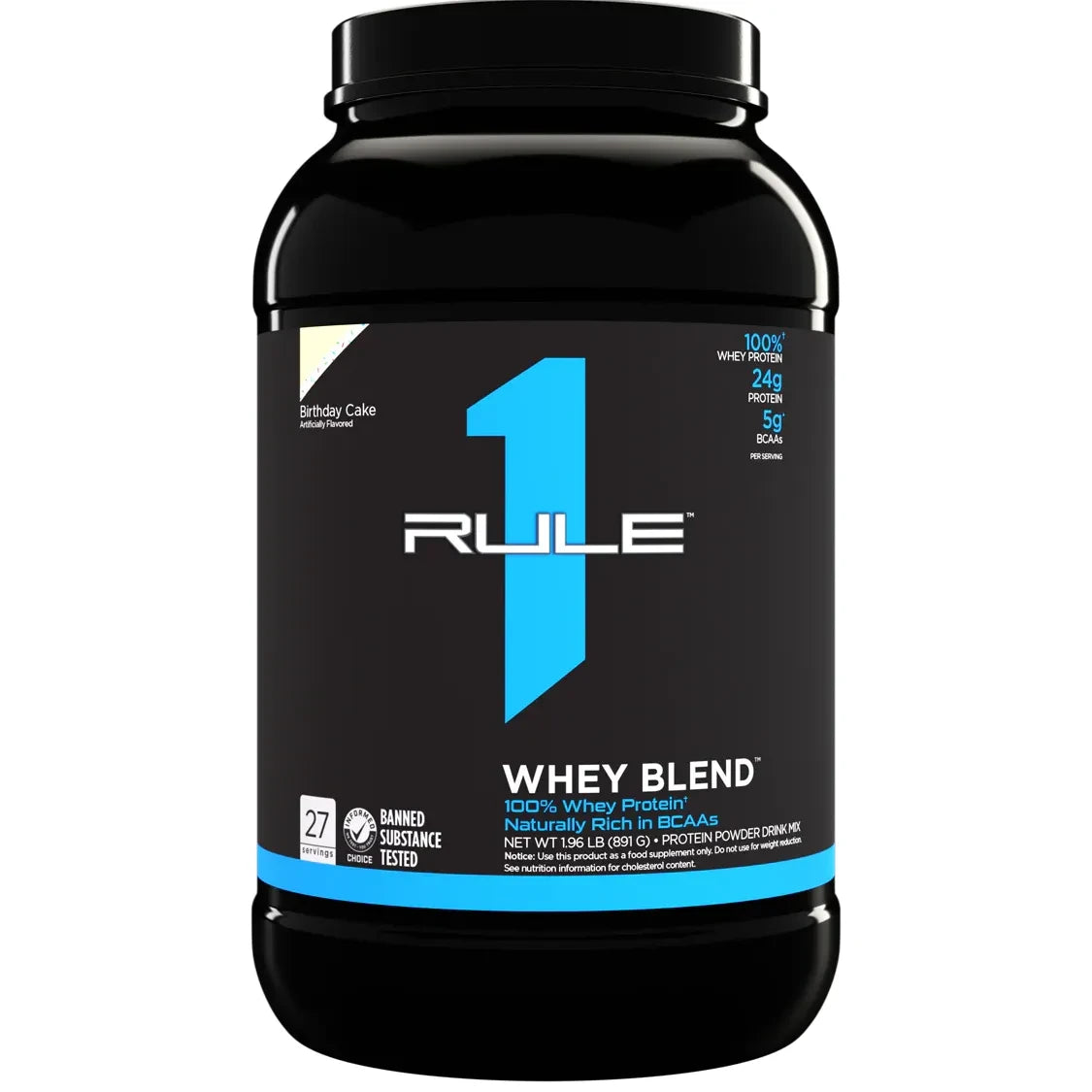 R1 WHEY BLEND // 100% Whey Protein (2 LB) Rule 1 Birthday Cake / 1LB NTS Newtown Supplement Store Sydney