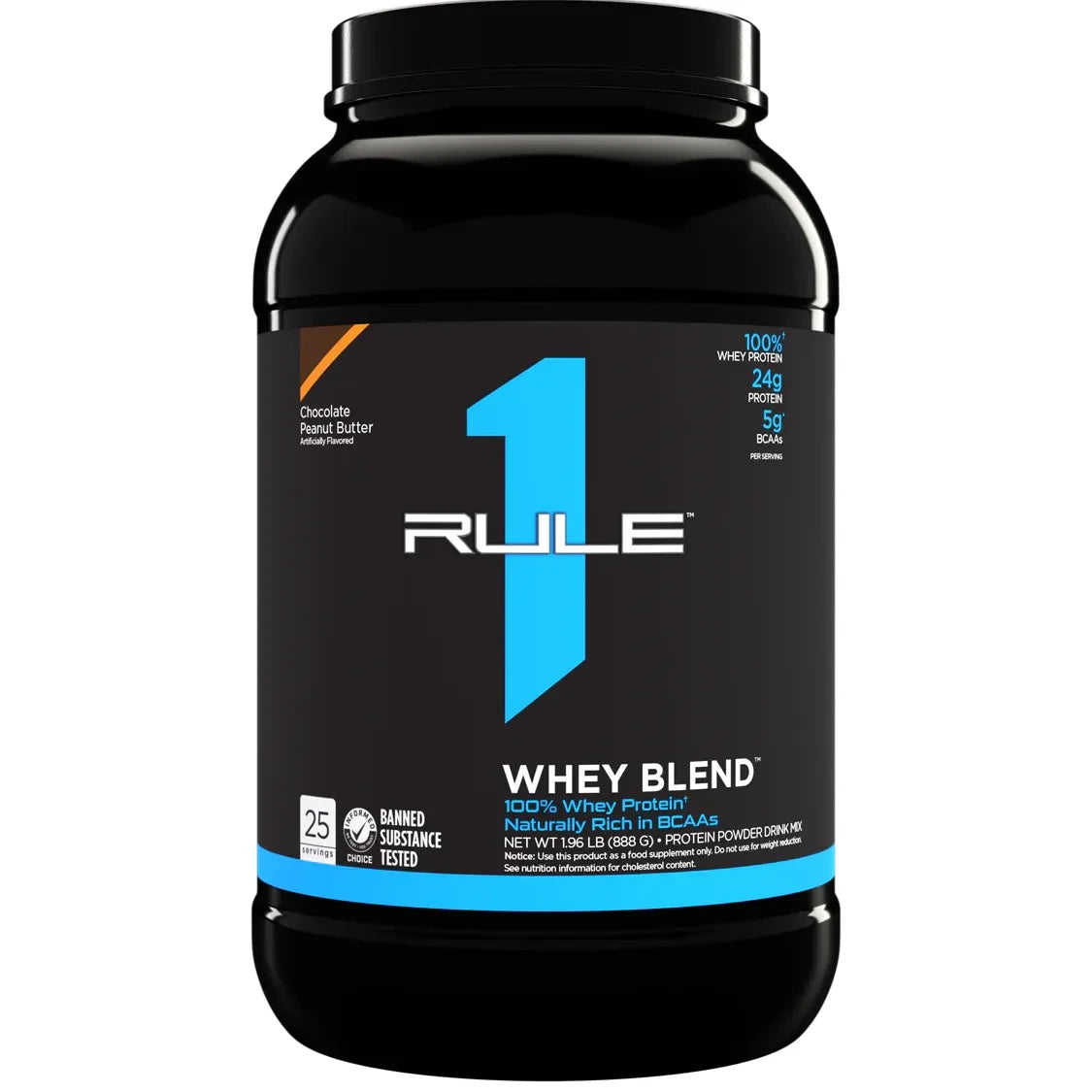 R1 WHEY BLEND // 100% Whey Protein (2 LB) Rule 1 Chocolate Peanut / 1LB NTS Newtown Supplement Store Sydney