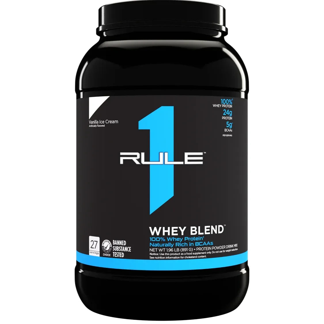 R1 WHEY BLEND // 100% Whey Protein (2 LB) Rule 1 Vanilla Ice Cream / 1LB NTS Newtown Supplement Store Sydney