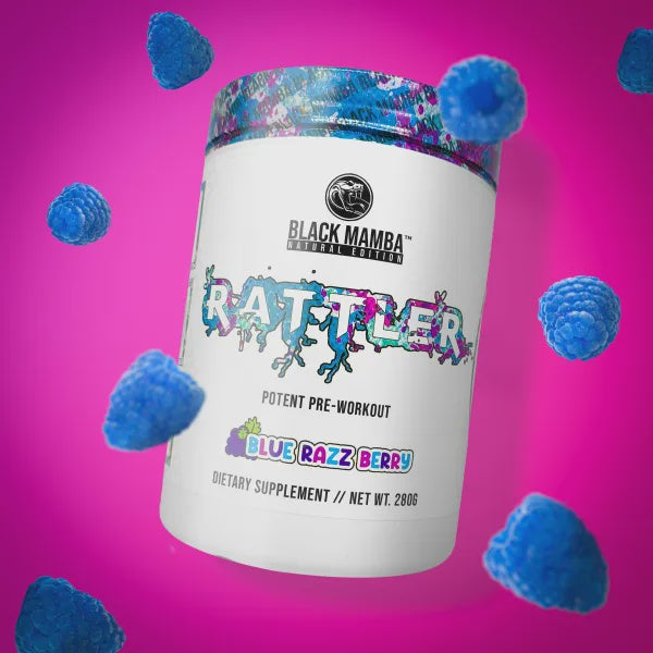 Rattler // Potent Pre Workout Black Mamba Nutrition Blue Razz NTS Newtown Supplement Store Sydney