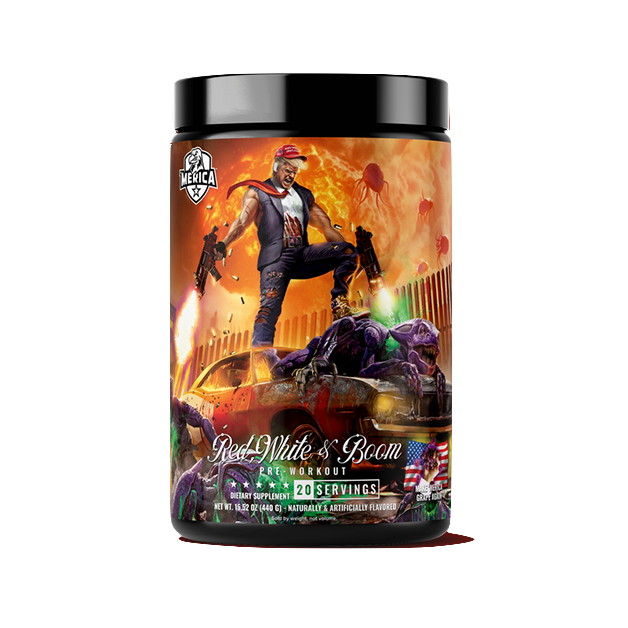 RED WHITE &amp; BOOM // High Stim Pre Merica Labz Make Merica Grape Again NTS Newtown Supplement Store Sydney