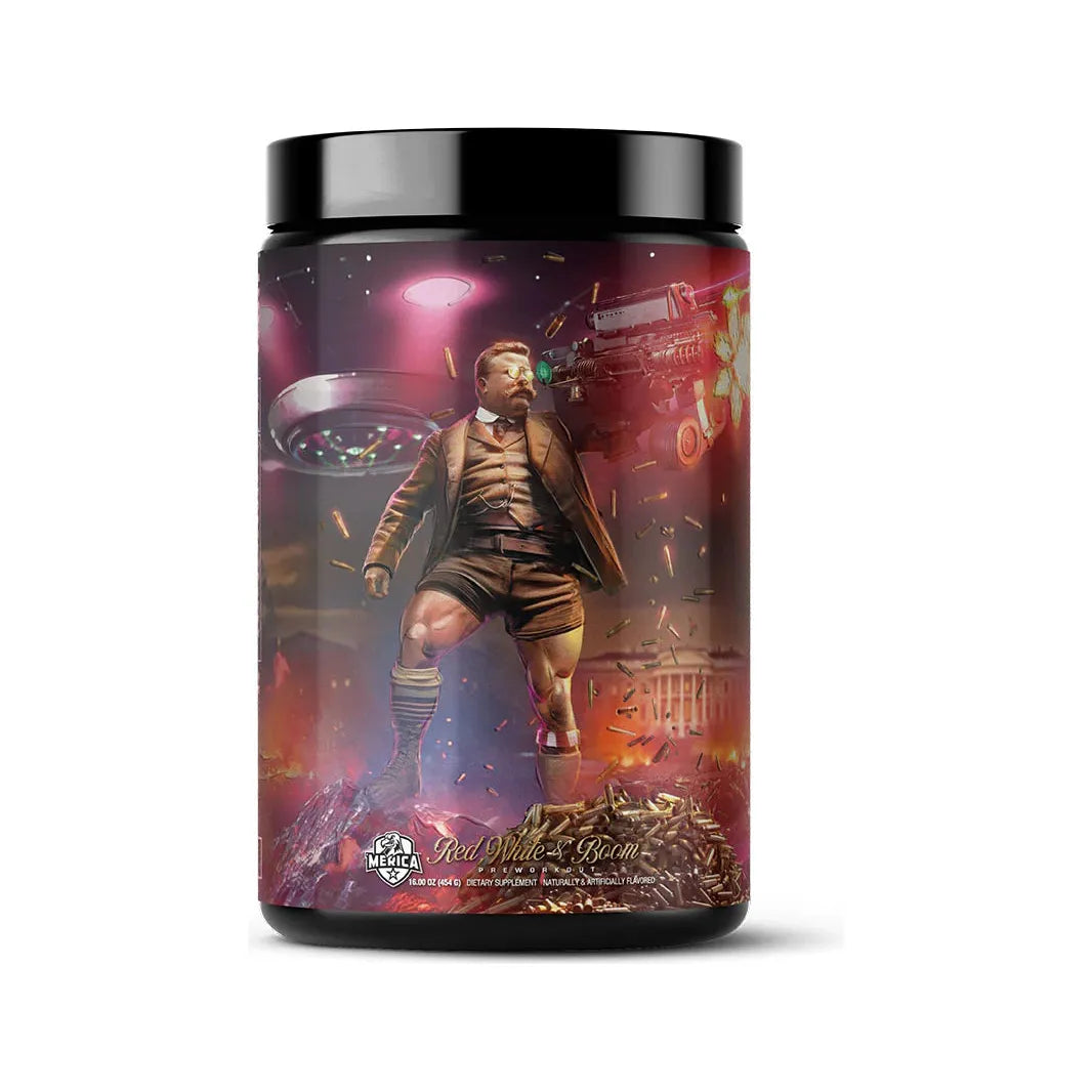 Red White &amp; Boom // High Stim Pre Merica Labz Teddy&#39;s Grape Melons NTS Newtown Supplement Store Sydney