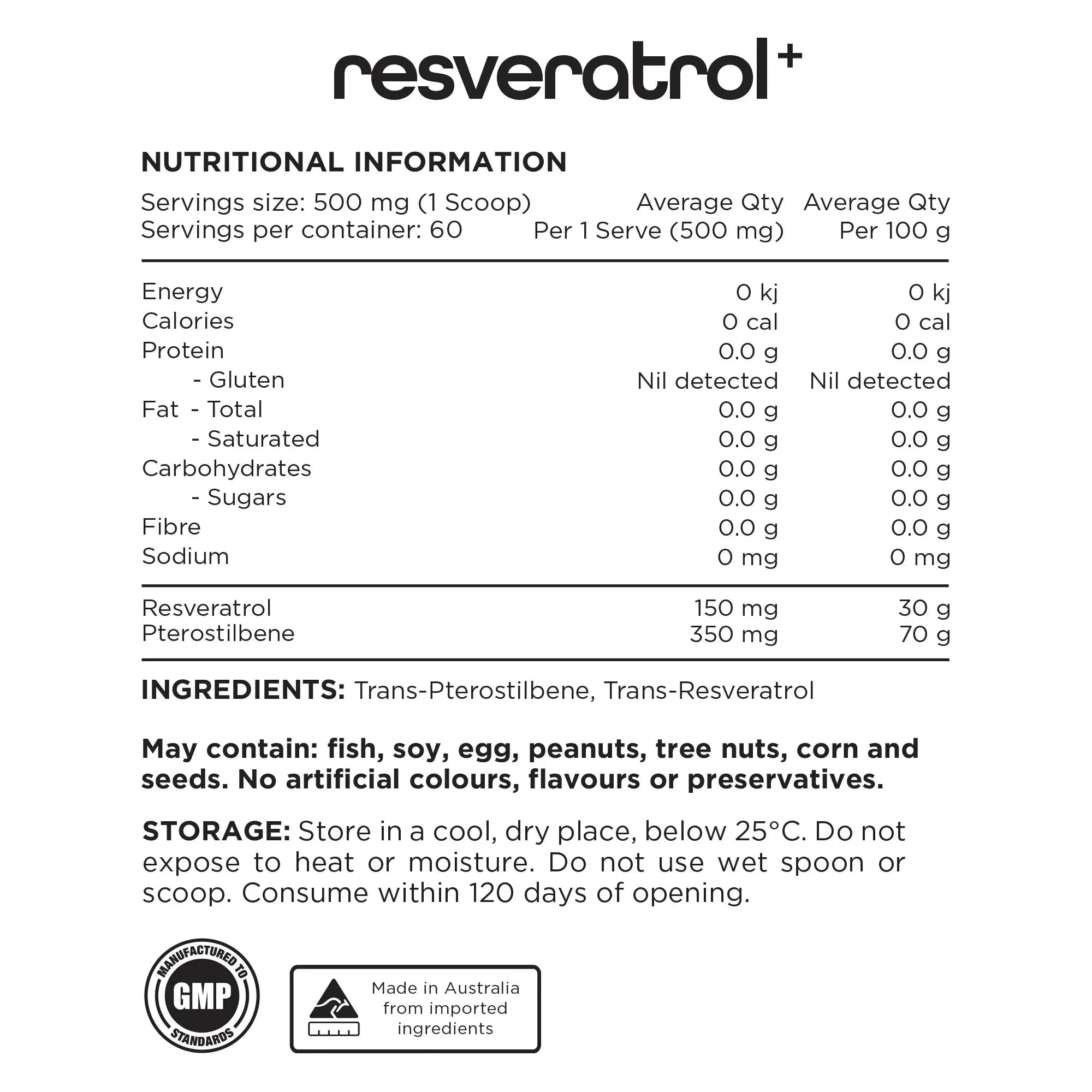 Resveratrol+ // 60 Serves SWITCH NTS Newtown Supplement Store Sydney