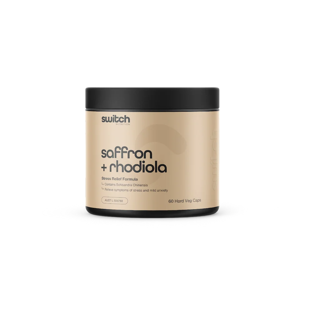 Saffron + Rhodiola // 60 Caps SWITCH NTS Newtown Supplement Store Sydney
