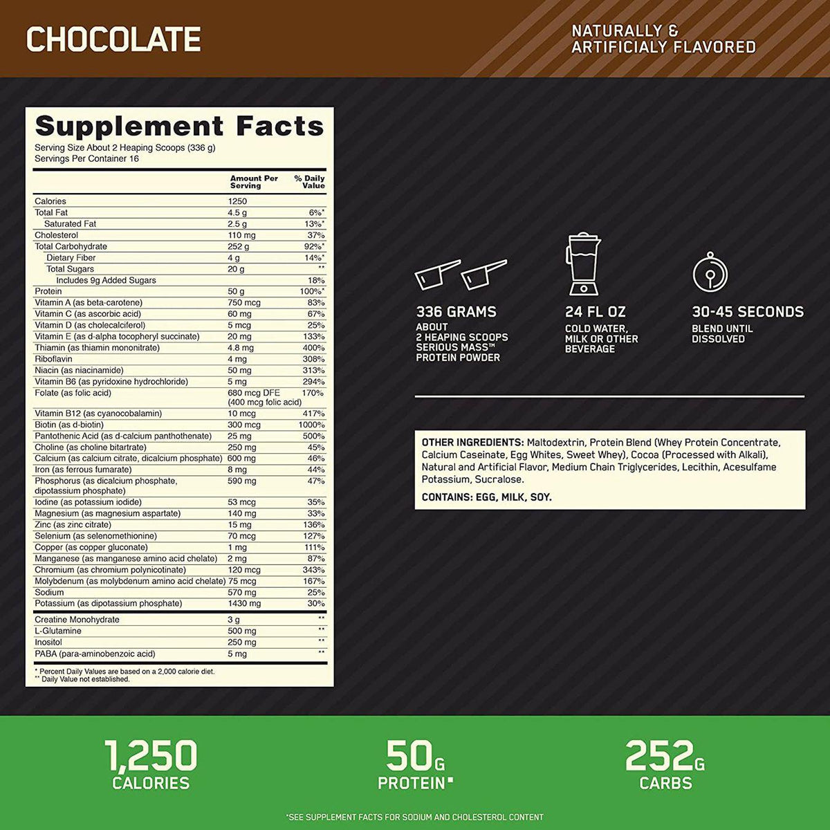 SERIOUS MASS // 5.44kg Optimum Nutrition NTS Newtown Supplement Store Sydney