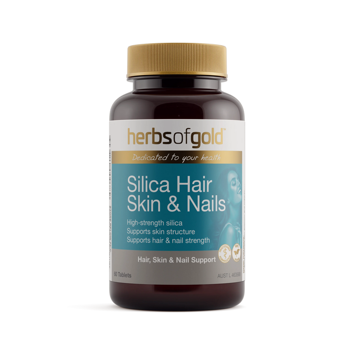 Silica Hair Skin &amp; Nails // 30 Tablets Herbs of Gold NTS Newtown Supplement Store Sydney