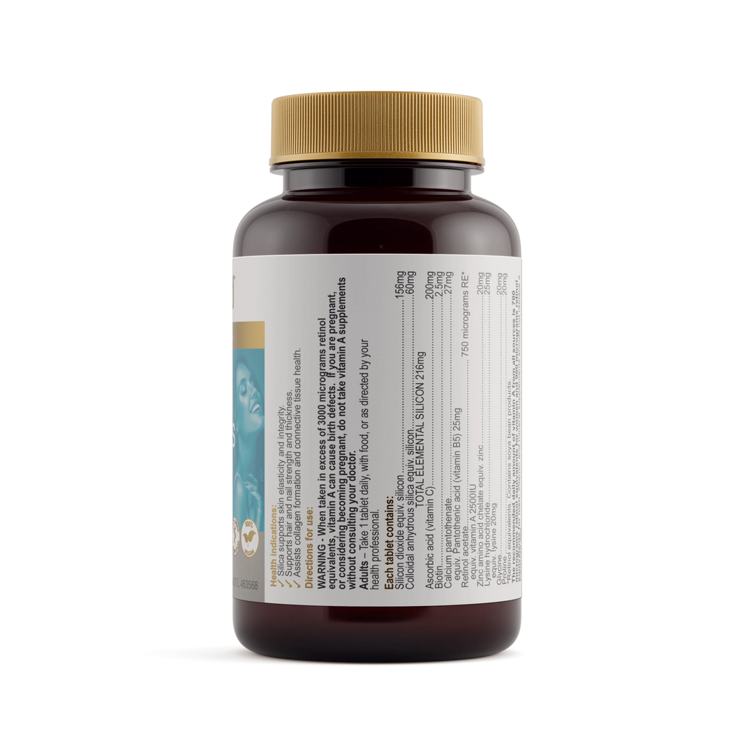 Silica Hair Skin &amp; Nails // 30 Tablets Herbs of Gold NTS Newtown Supplement Store Sydney