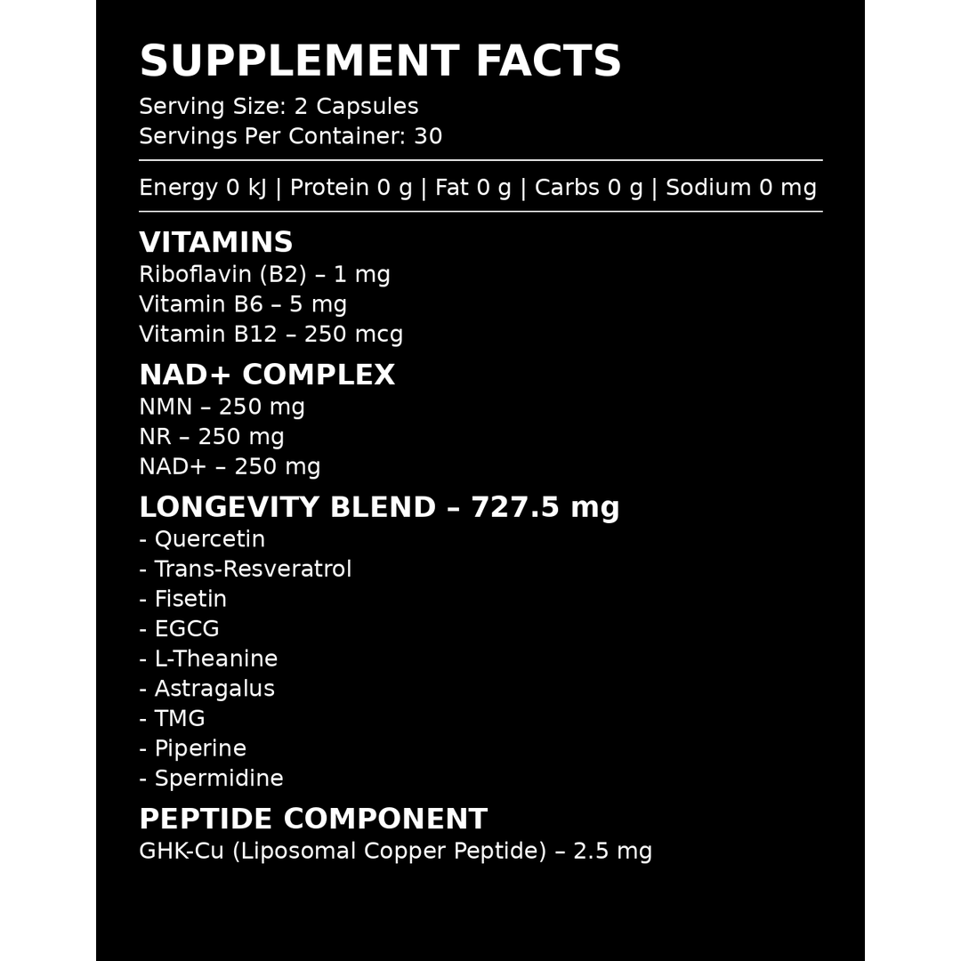 Spawn Nutra IMMORTAL // Liposomal Longevity matrix Spawn Nutra NTS Newtown Supplement Store Sydney