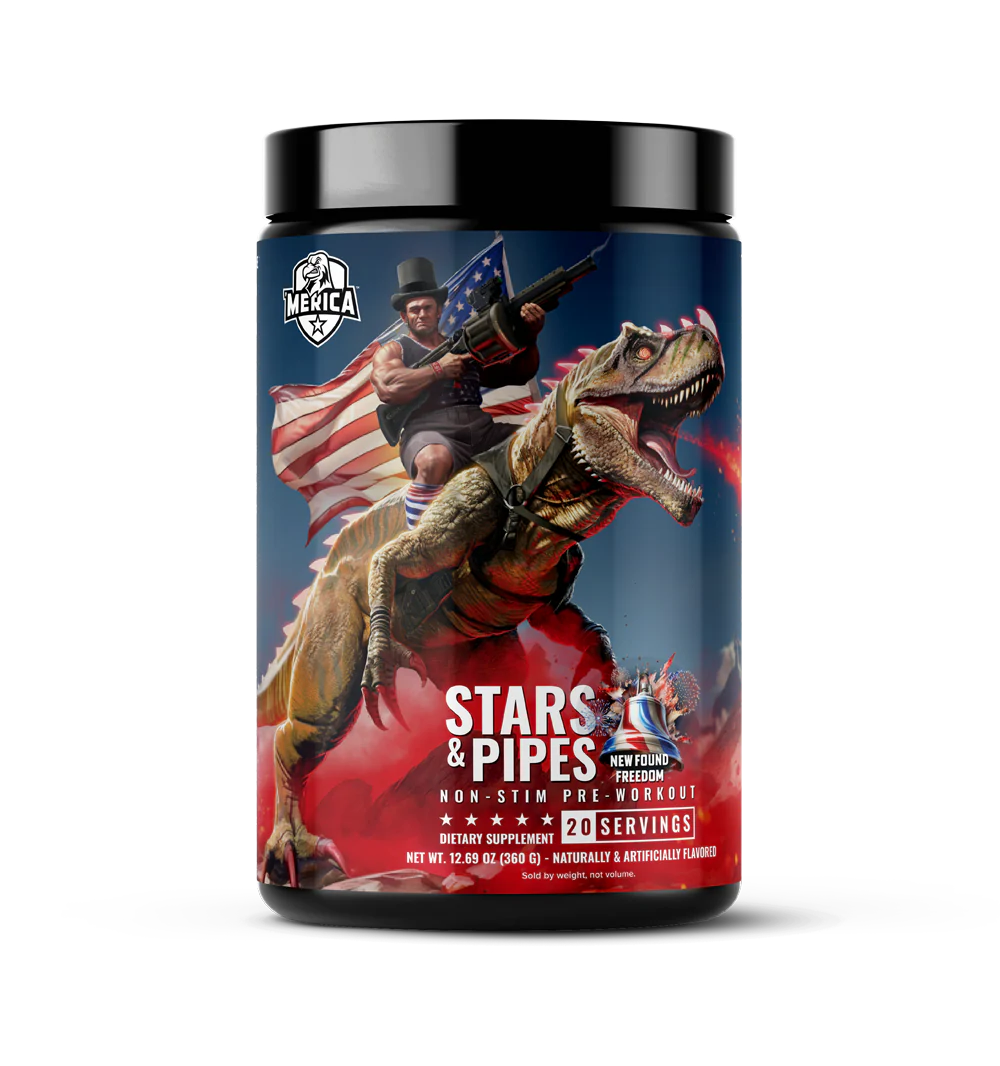 Stars & Pipes // Non Stim Pre Workout Merica Labz New Found Freedom NTS Newtown Supplement Store Sydney