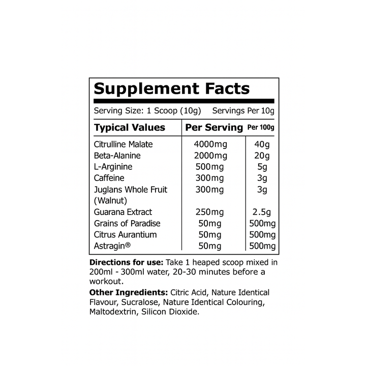 STRIKE // High Stim Pre-Workout 30 servings Mamba Nutrition NTS Newtown Supplement Store Sydney