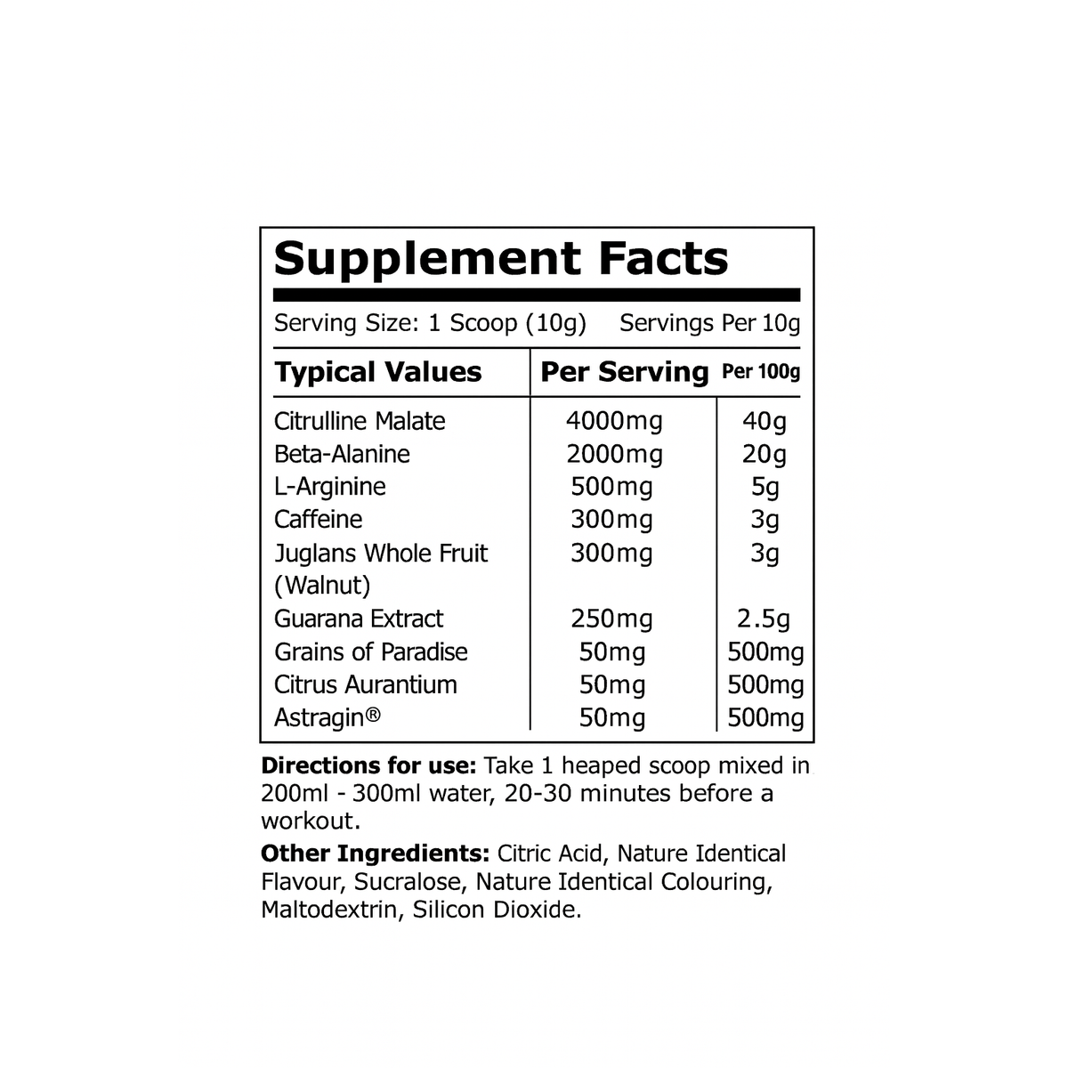STRIKE // High Stim Pre-Workout 30 servings Mamba Nutrition NTS Newtown Supplement Store Sydney