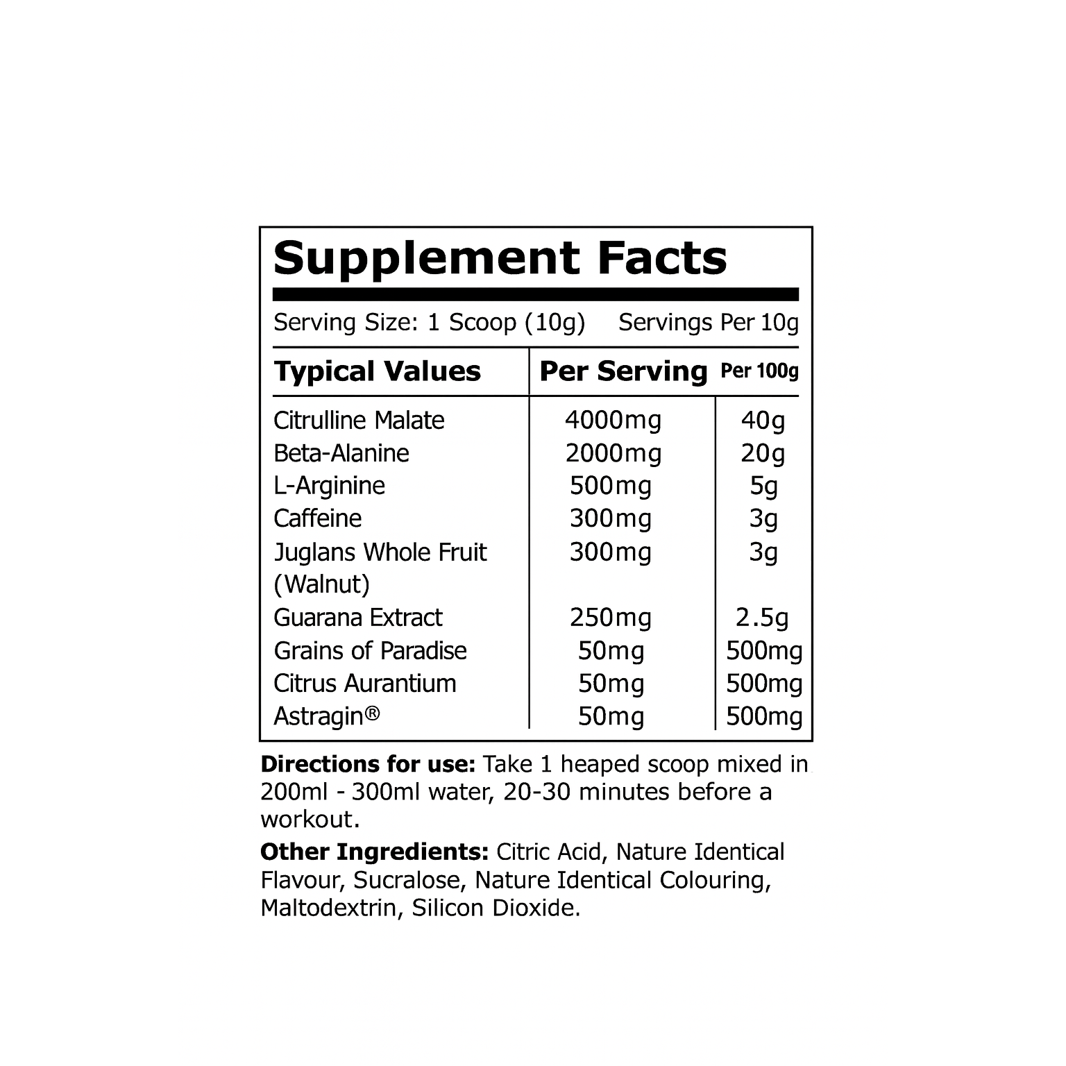 STRIKE // High Stim Pre-Workout 30 servings Mamba Nutrition NTS Newtown Supplement Store Sydney