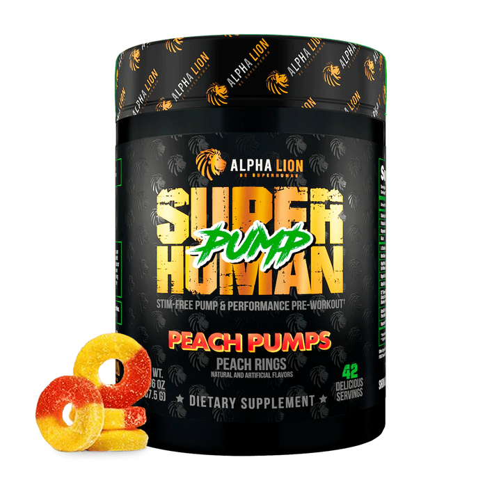 Super Human Pump (Stim Free) // 21/42 Servings ALPHA LION Peach Pumps NTS Newtown Supplement Store Sydney