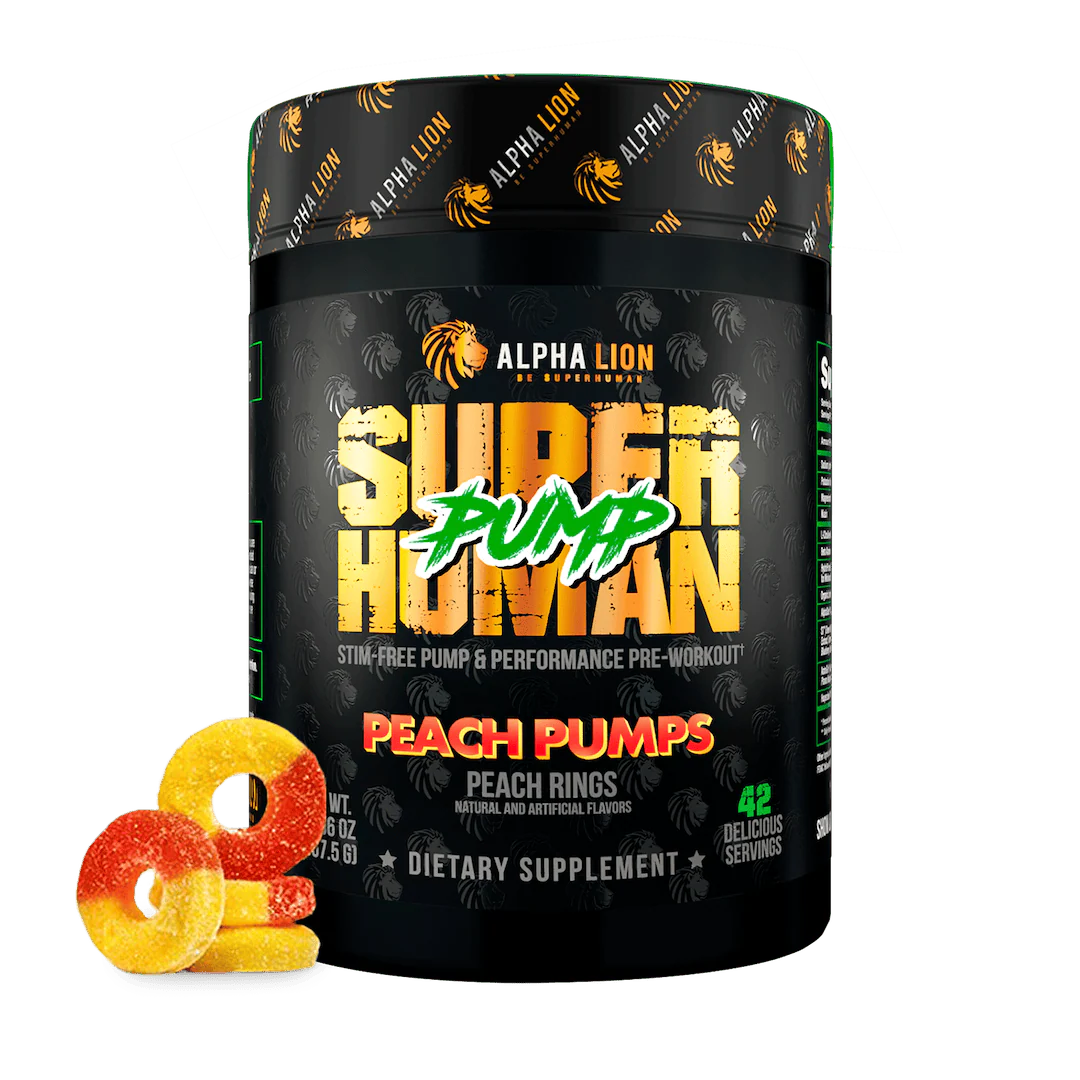 Super Human Pump (Stim Free) // 21/42 Servings ALPHA LION Peach Pumps NTS Newtown Supplement Store Sydney