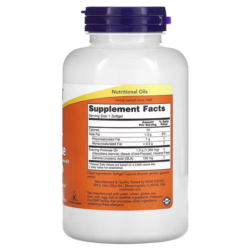 Super Primrose 1300mg // 120 Softgels Now Foods NTS Newtown Supplement Store Sydney