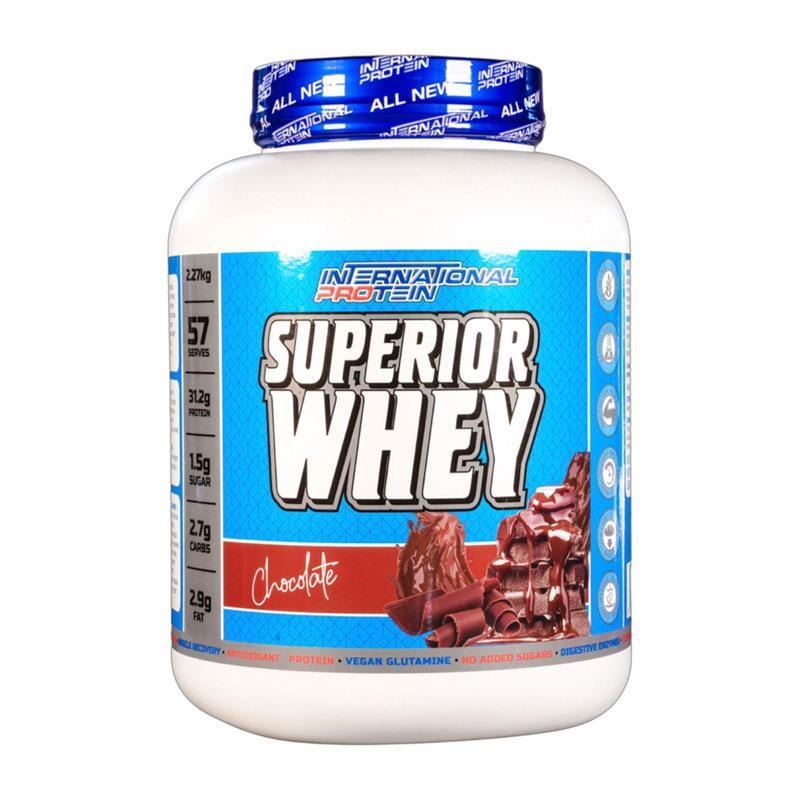 SUPERIOR WHEY // 31.2g Protein International Protein Chocolate / 2.27kg (57 serves) NTS Newtown Supplement Store Sydney