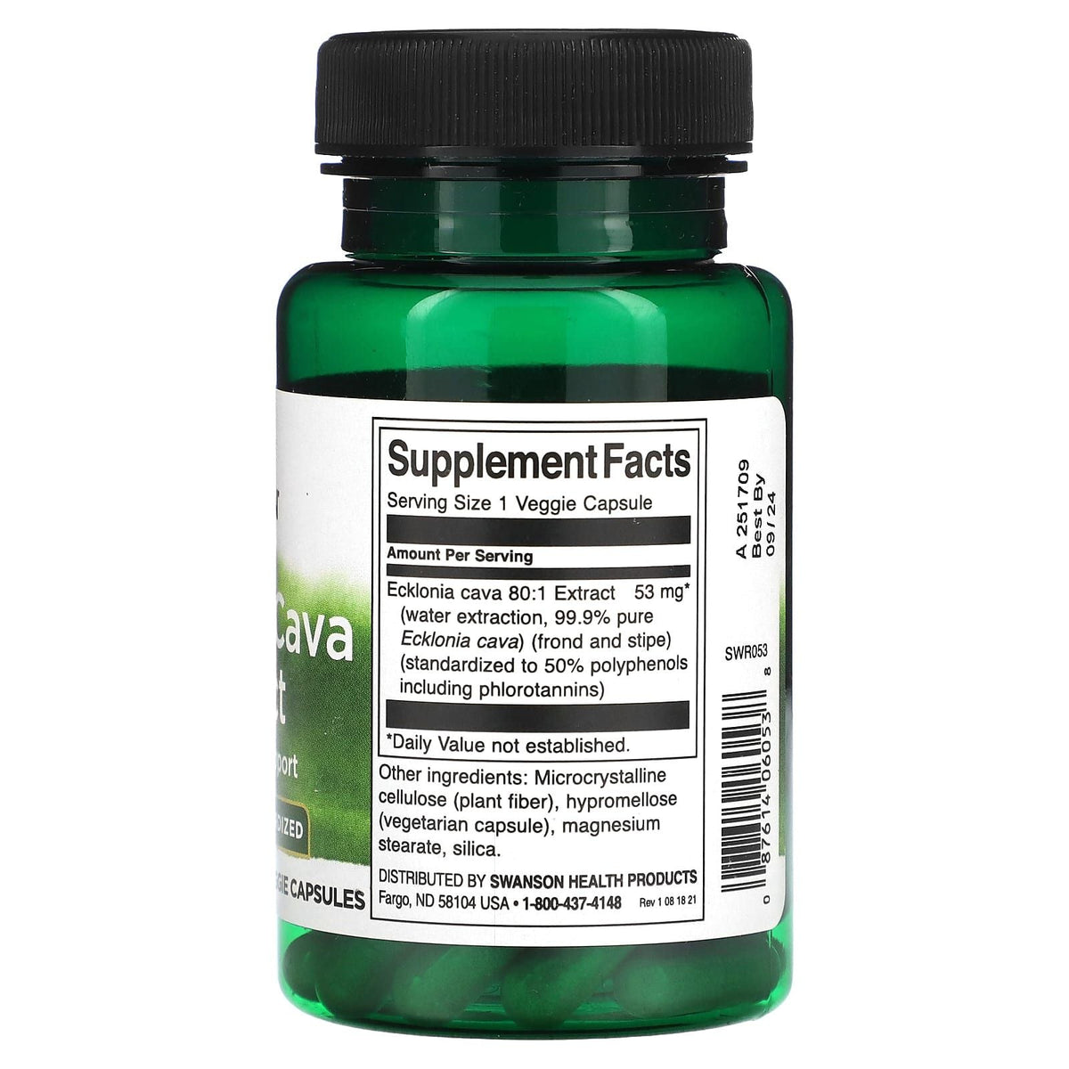 Swanson Ecklonia Cava Extract // 30 Veggie Capsules Swanson NTS Newtown Supplement Store Sydney