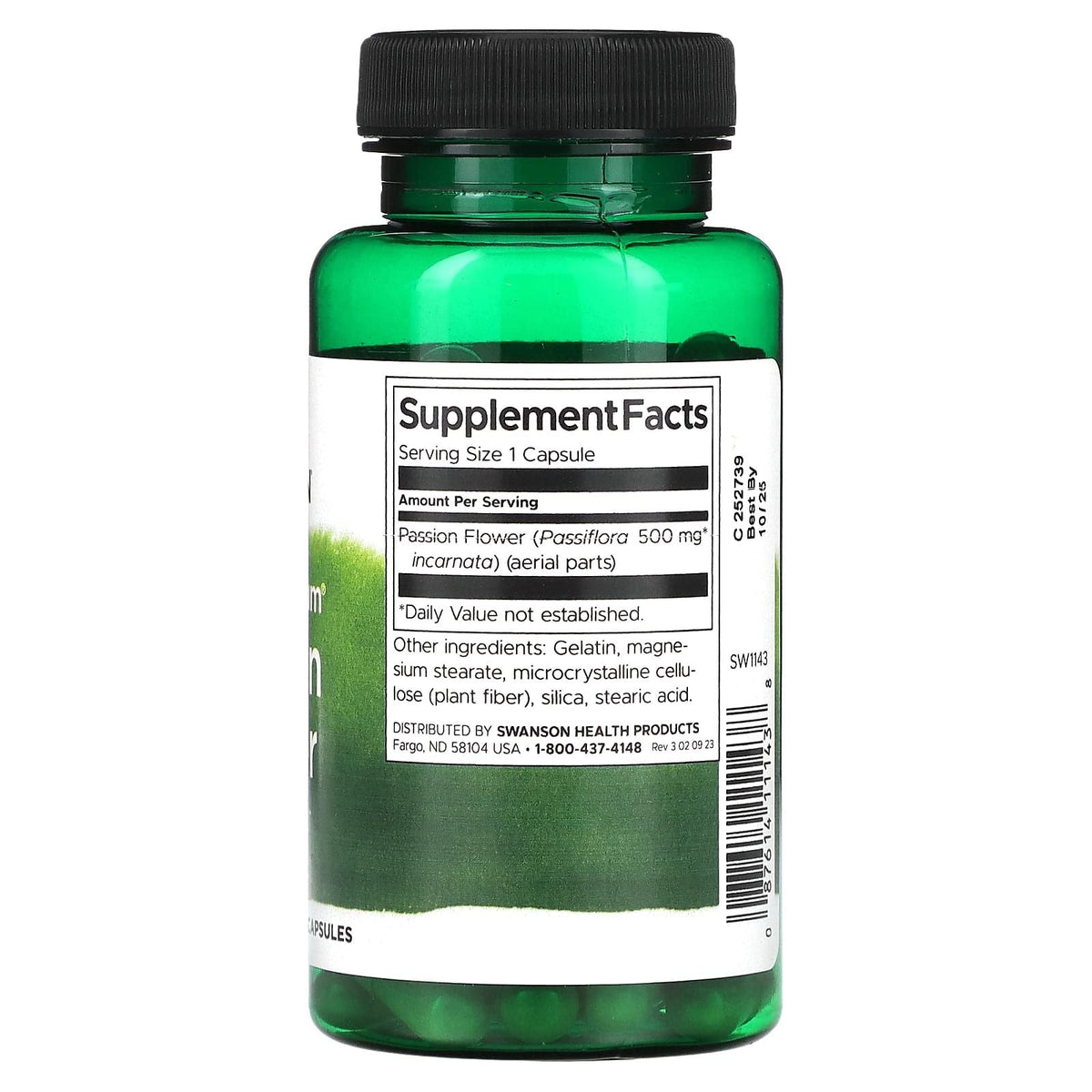 Swanson Full Spectrum Passion Flower 500 mg // 60 Capsules Swanson NTS Newtown Supplement Store Sydney