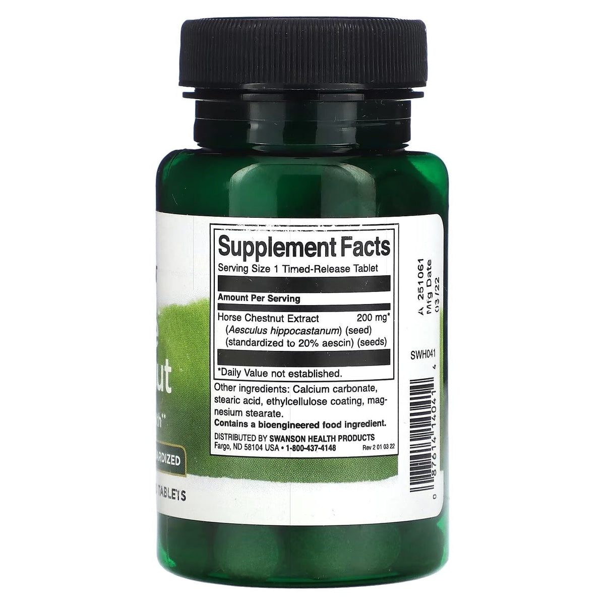 Swanson Horse Chestnut Standardized // 200 mg, 120 Tablets Swanson NTS Newtown Supplement Store Sydney