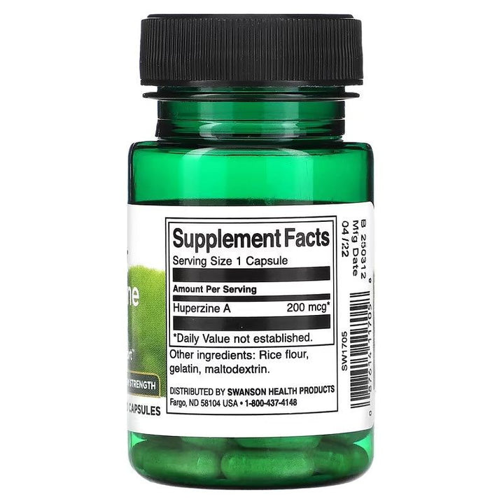 Swanson Huperzine A // MaxStrength 200 mcg 30 Caps Swanson NTS Newtown Supplement Store Sydney