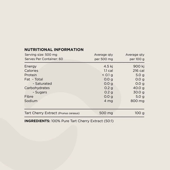 Tart Cherry Powder (50:1) // 30g SWITCH NTS Newtown Supplement Store Sydney