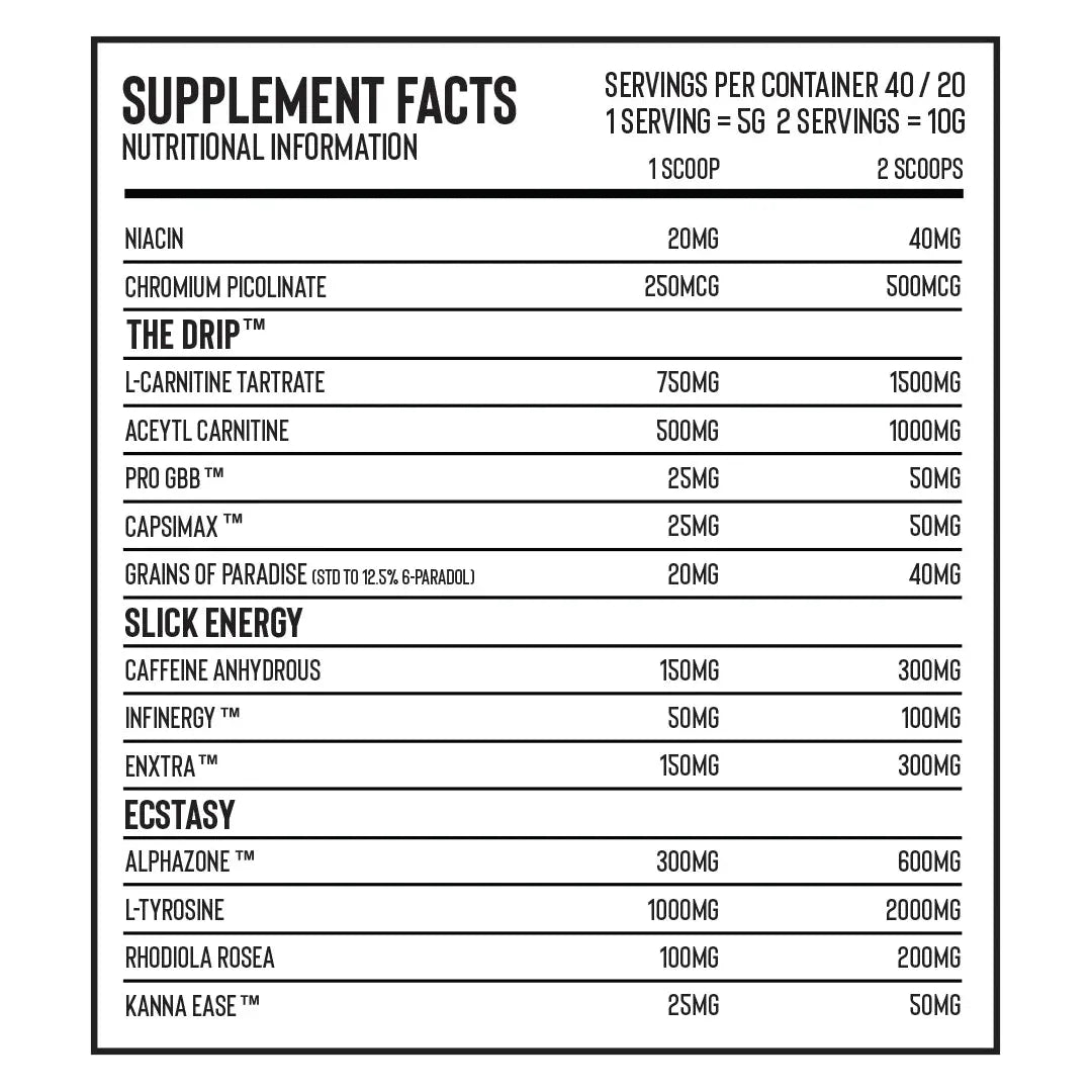 The Drip Thermogenic Powder // 40 Serves Naughty Boy NTS Newtown Supplement Store Sydney