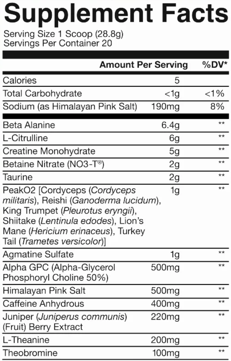 Thuper Thavage Pre-Workout RAW NTS Newtown Supplement Store Sydney