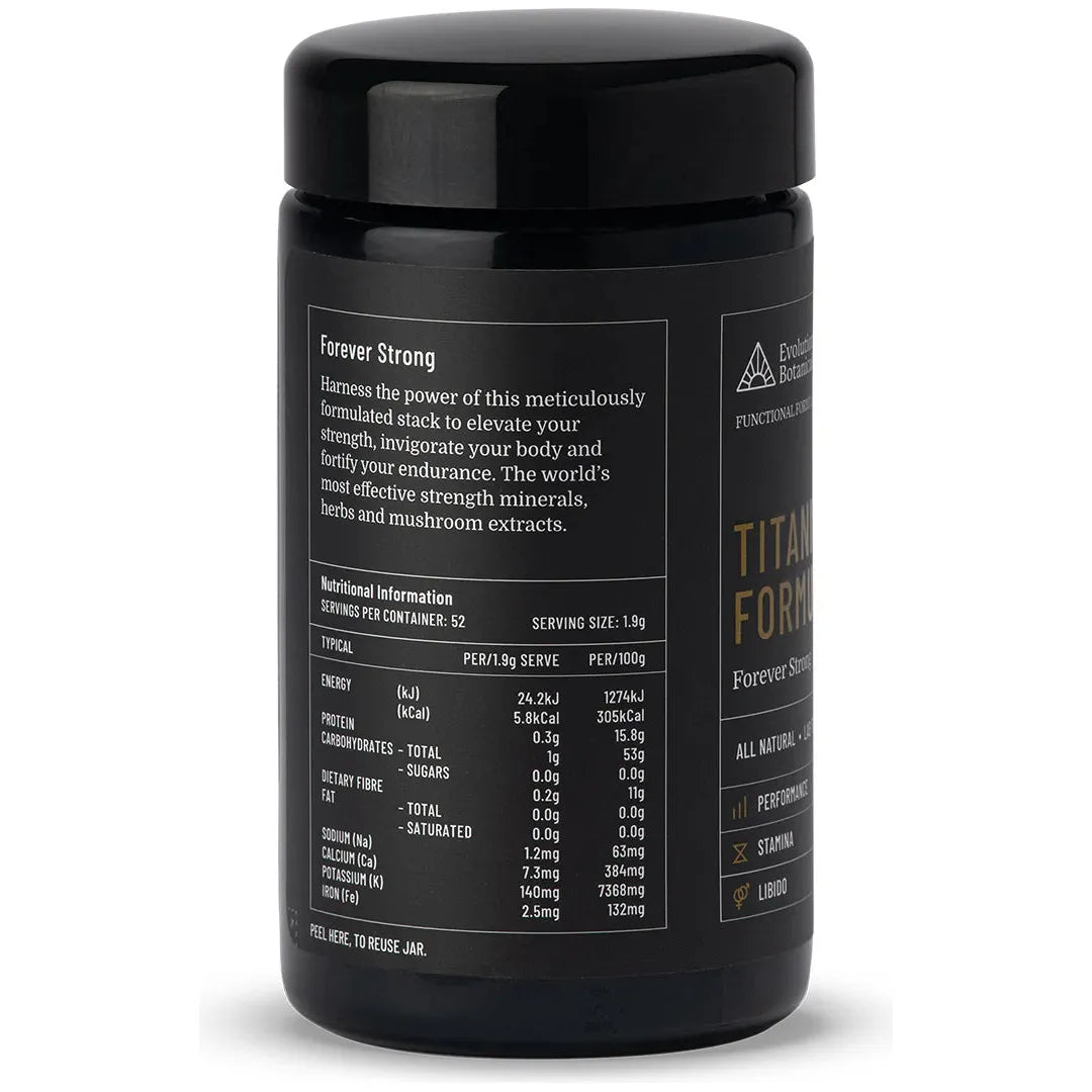 Titanium Formula // Forever Strong 100g Powder Evolution Botanicals NTS Newtown Supplement Store Sydney