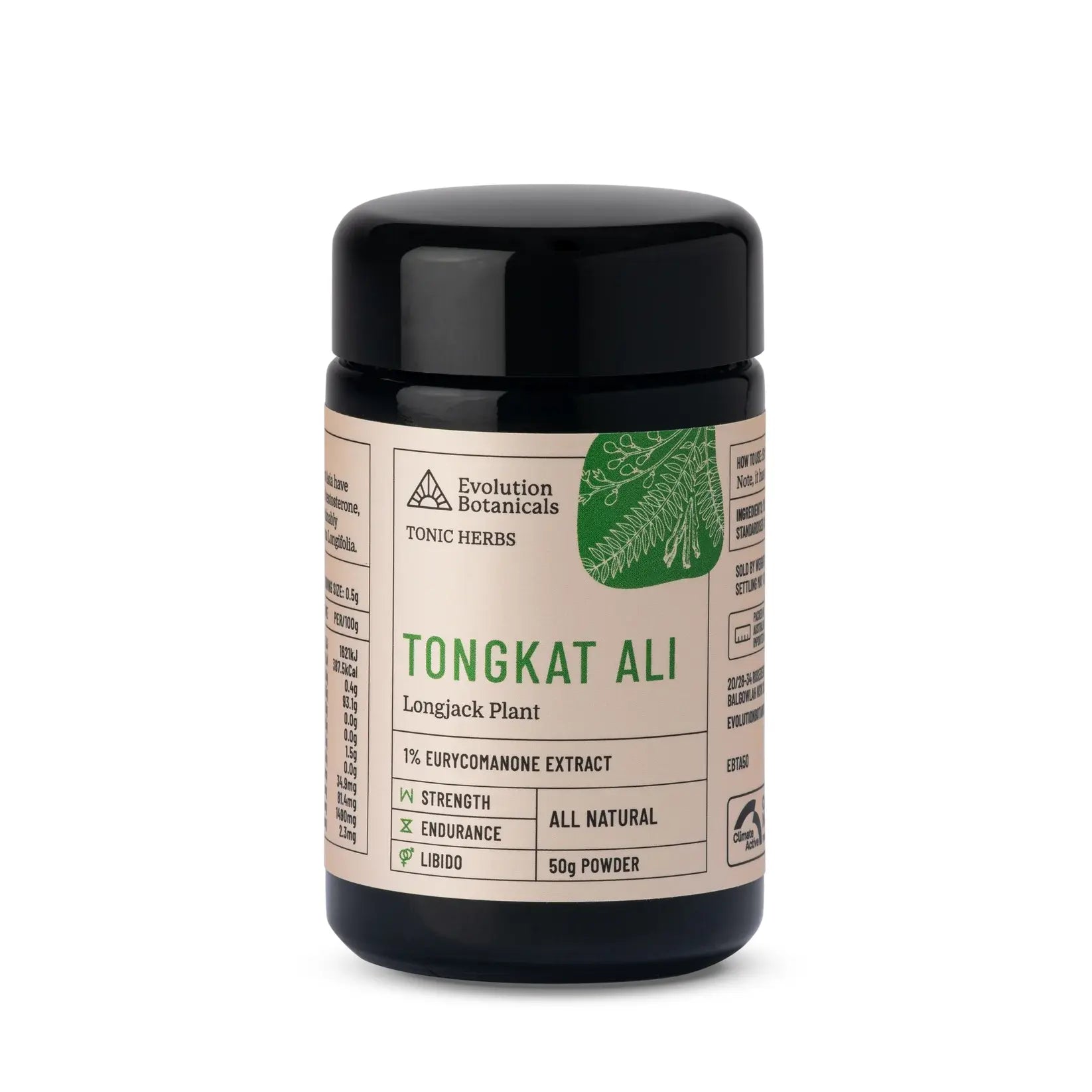 Tongkat Ali // Longjack Plant 50g Powder Evolution Botanicals NTS Newtown Supplement Store Sydney