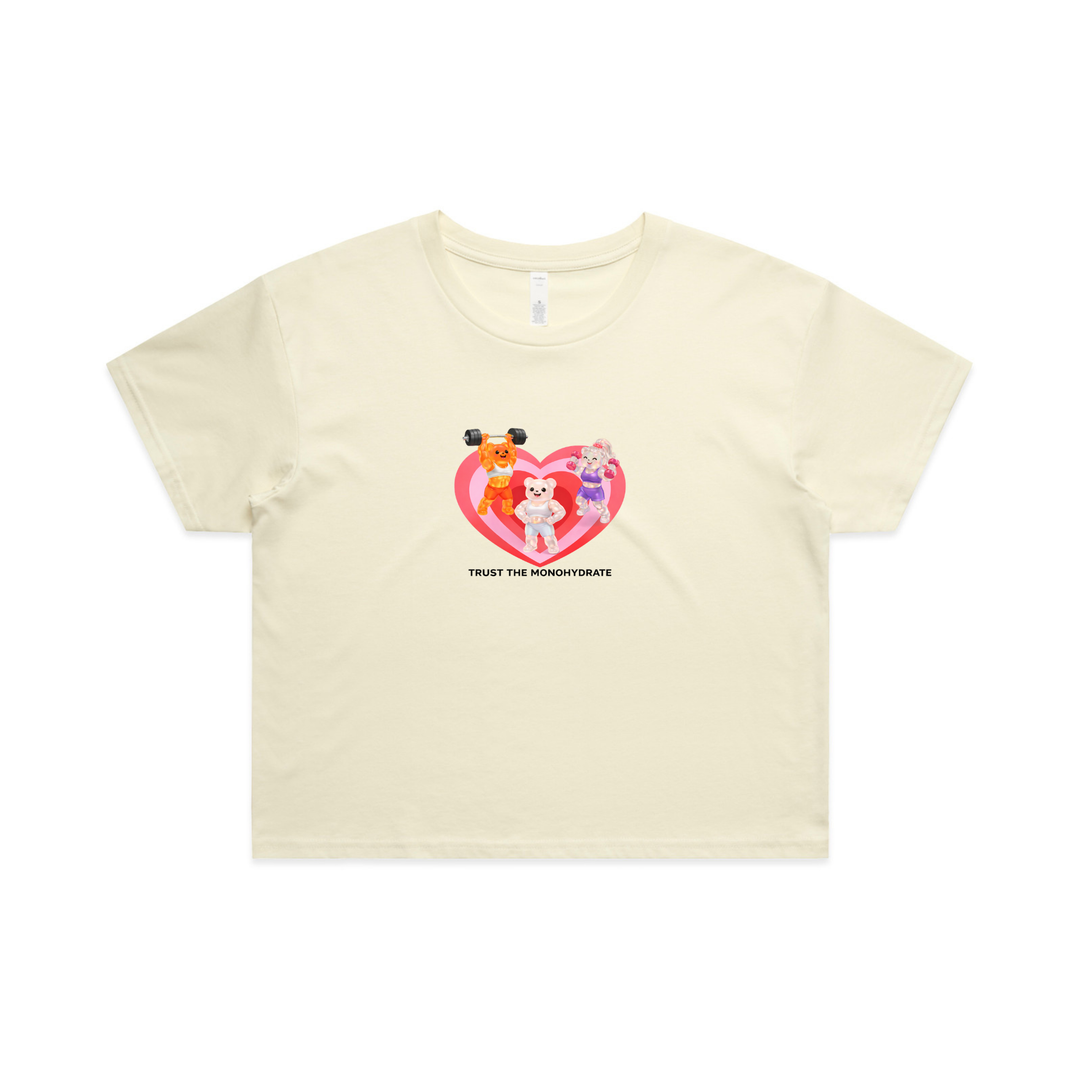 TRUST THE MONOHYDRATE // Crop Tee NTS Butter / XS NTS Newtown Supplement Store Sydney