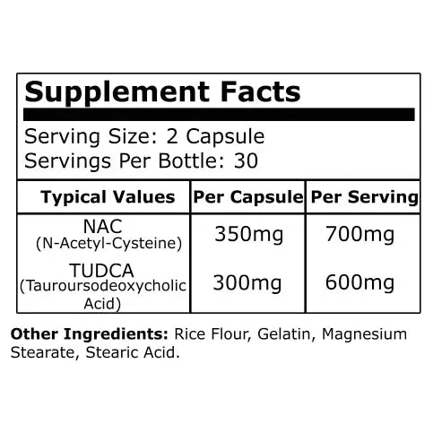 TUDCA + NAC Black Mamba Nutrition NTS Newtown Supplement Store Sydney