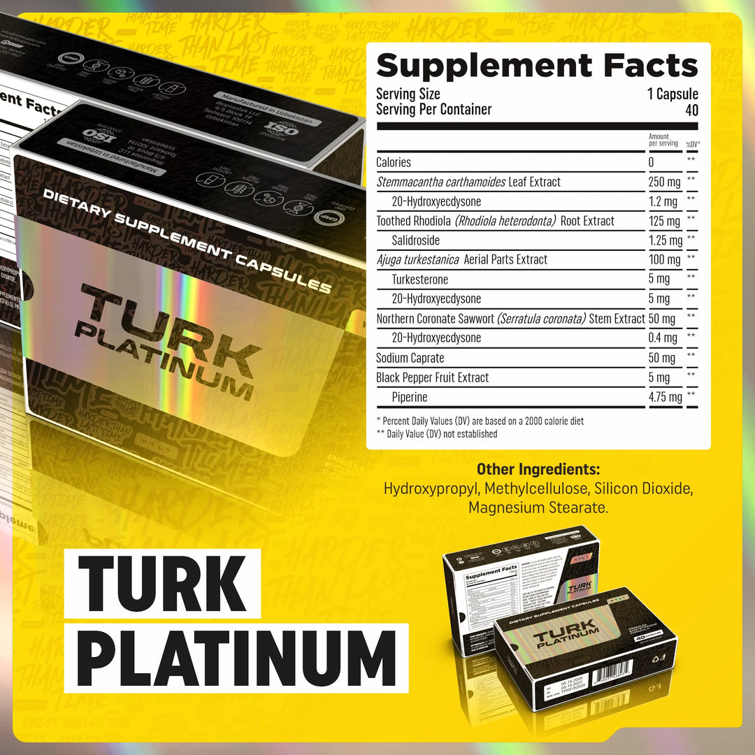 Turk Builder Platinum // Premium Multi-Botanical Ecdysteroid Formula HTLT NTS Newtown Supplement Store Sydney