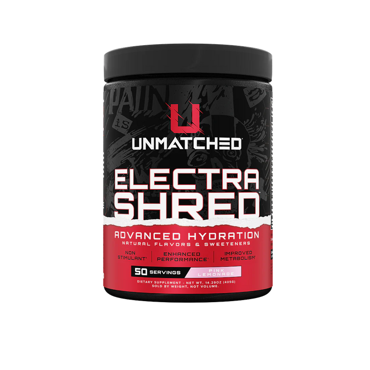Unmatched Supps ElectraShred // Hydration, Energy &amp; Daily Performance Formula Unmatched Pink Lemonade NTS Newtown Supplement Store Sydney