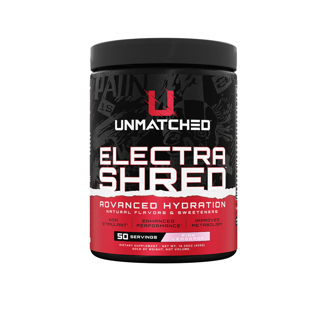 Unmatched Supps ElectraShred // Hydration, Energy &amp; Daily Performance Formula Unmatched Pink Lemonade NTS Newtown Supplement Store Sydney