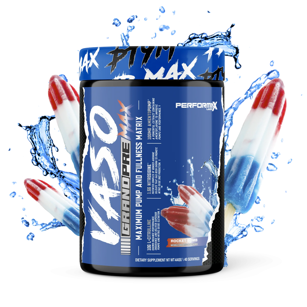 VASO GRAND Pre Max // Maximum Pump &amp; Fullness Matrix (40 Servings) PerforMax Labs Rocket Pop NTS Newtown Supplement Store Sydney