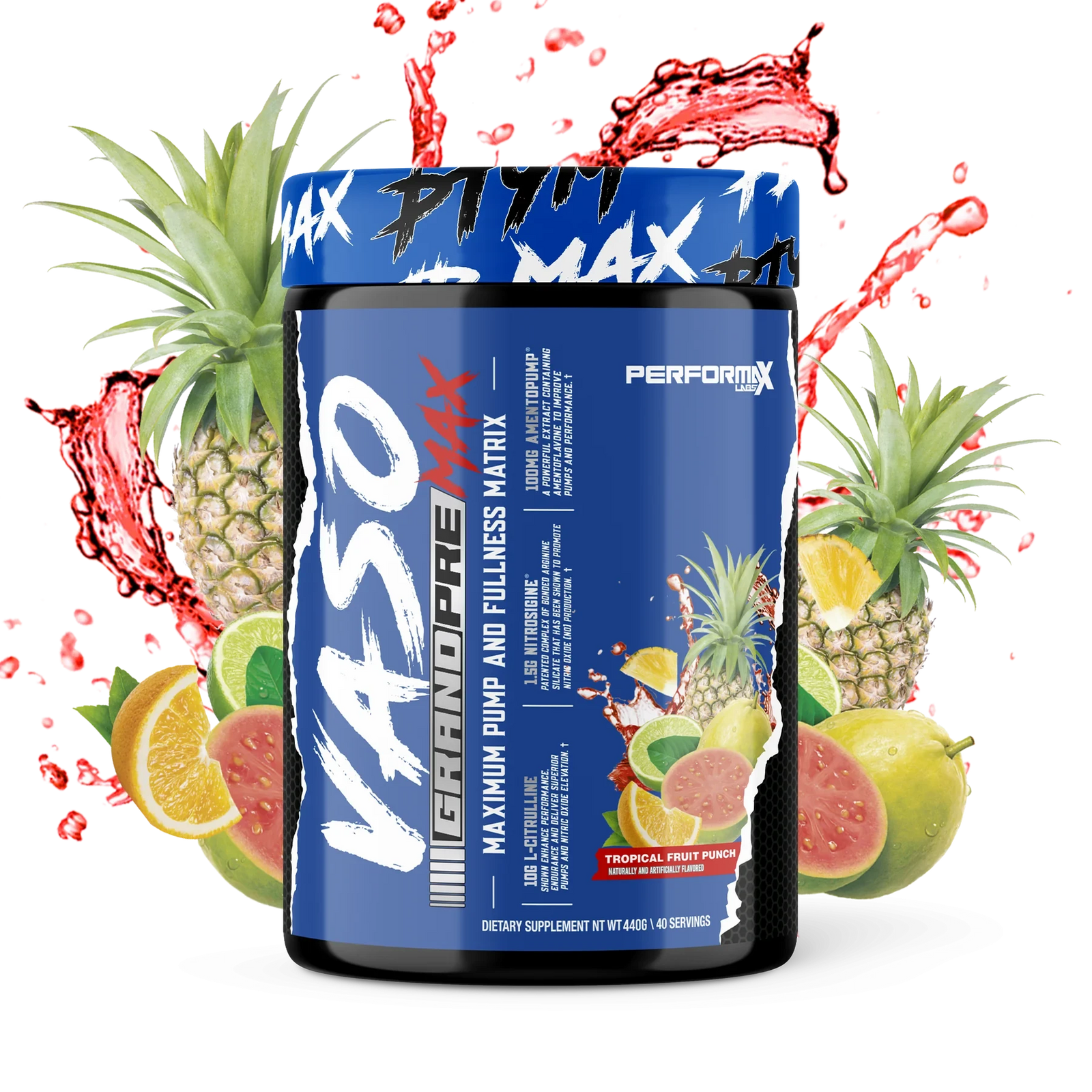 VASO GRAND Pre Max // Maximum Pump & Fullness Matrix (40 Servings) PerforMax Labs Tropical Fruit Punch NTS Newtown Supplement Store Sydney