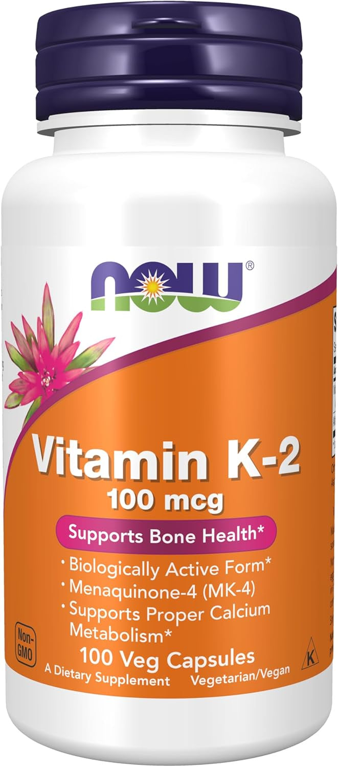 Vitamin K-2 100mcg // 100 Veg Capsules Now Foods NTS Newtown Supplement Store Sydney