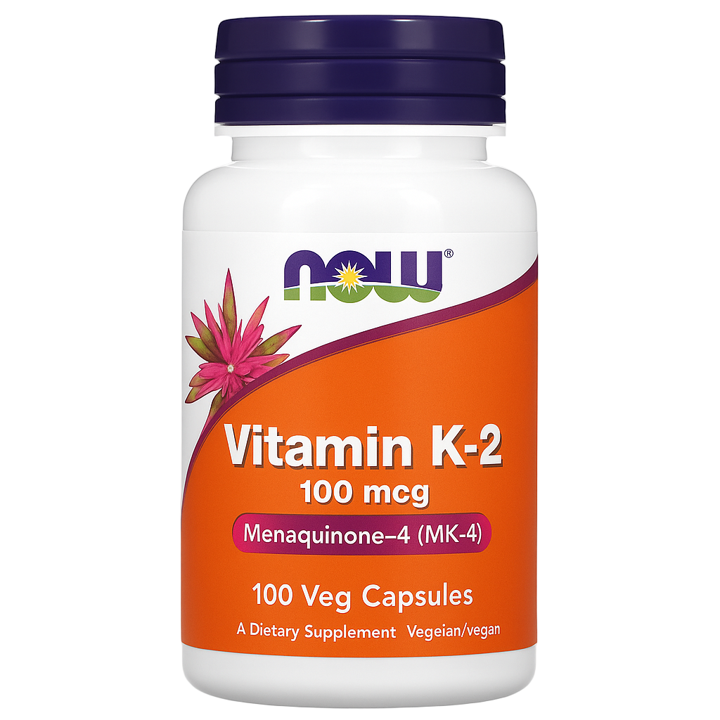 Vitamin K-2 100mcg // 100 Veg Capsules Now Foods NTS Newtown Supplement Store Sydney