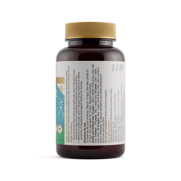 Wormwood Clear (Formerly ParaStrike) // 84 Tablets Herbs of Gold NTS Newtown Supplement Store Sydney