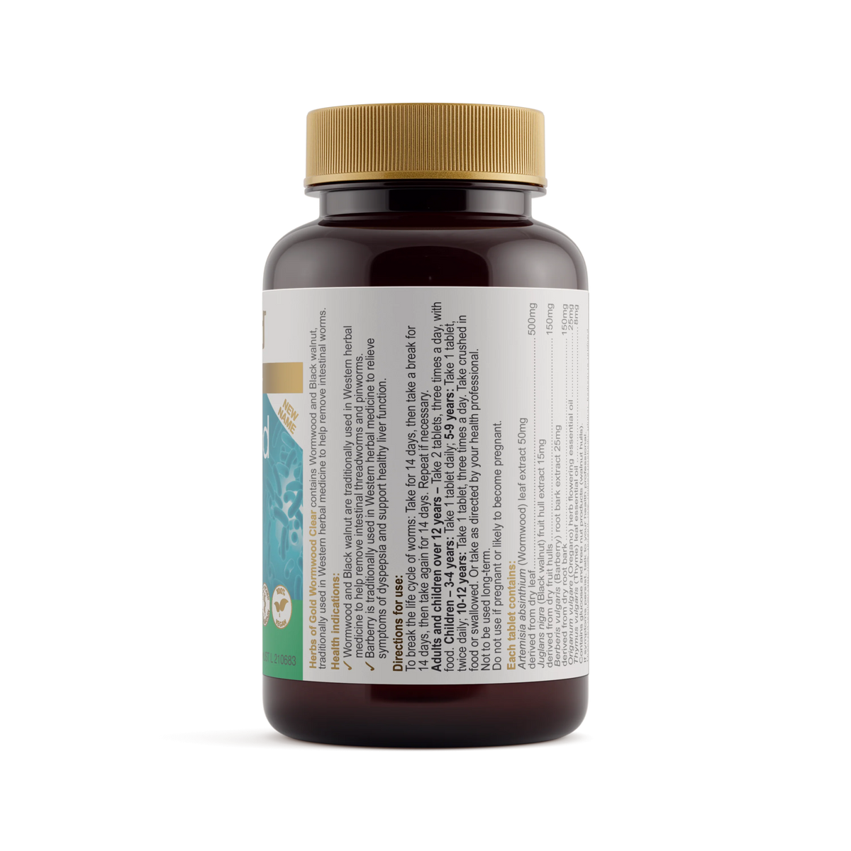 Wormwood Clear (Formerly ParaStrike) // 84 Tablets Herbs of Gold NTS Newtown Supplement Store Sydney